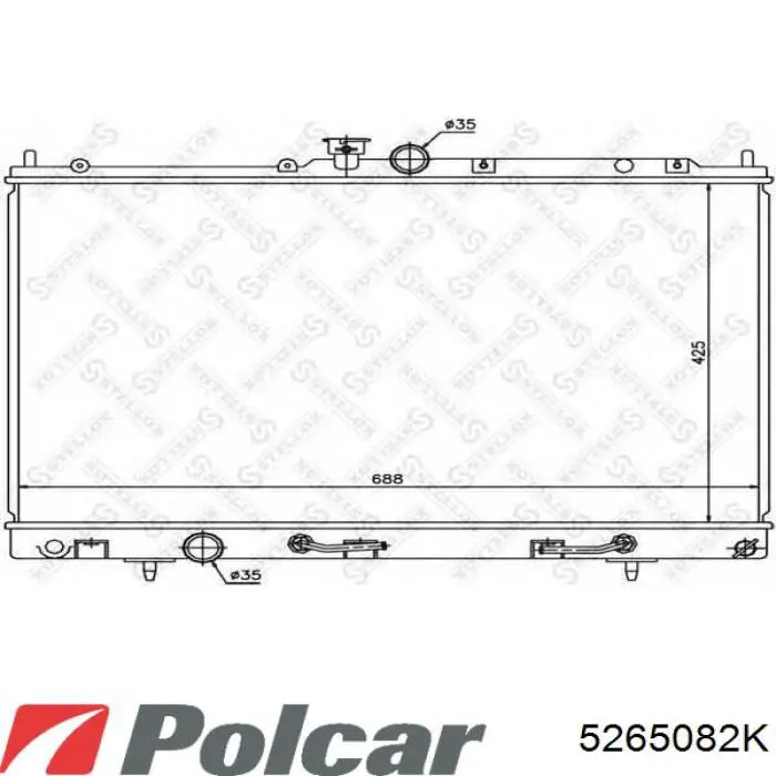 5265082K Polcar radiador refrigeración del motor