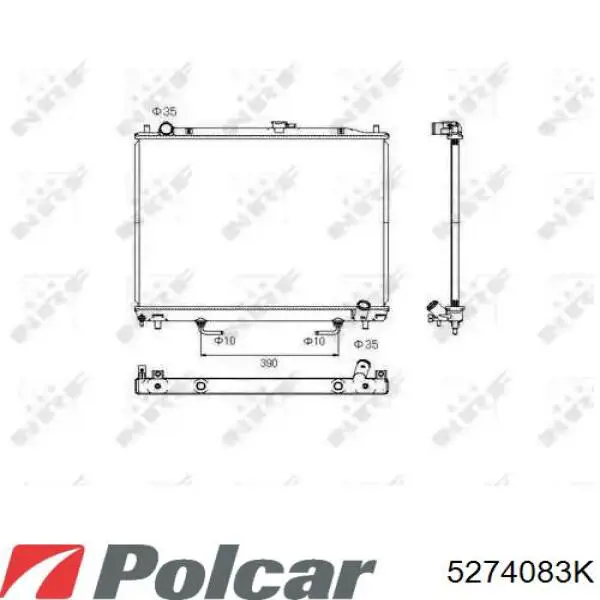 5274083K Polcar radiador refrigeración del motor