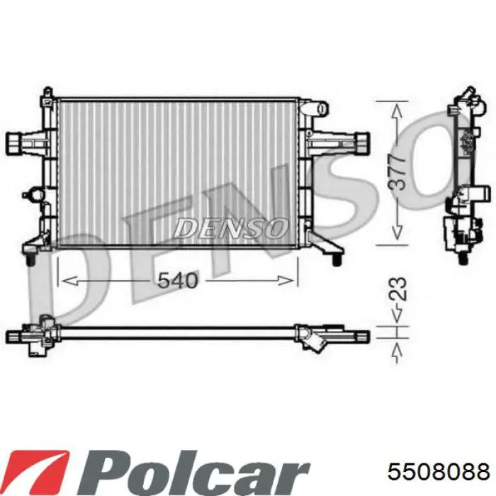 5508088 Polcar radiador refrigeración del motor