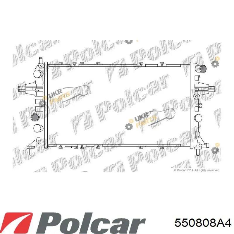 550808A4 Polcar radiador refrigeración del motor