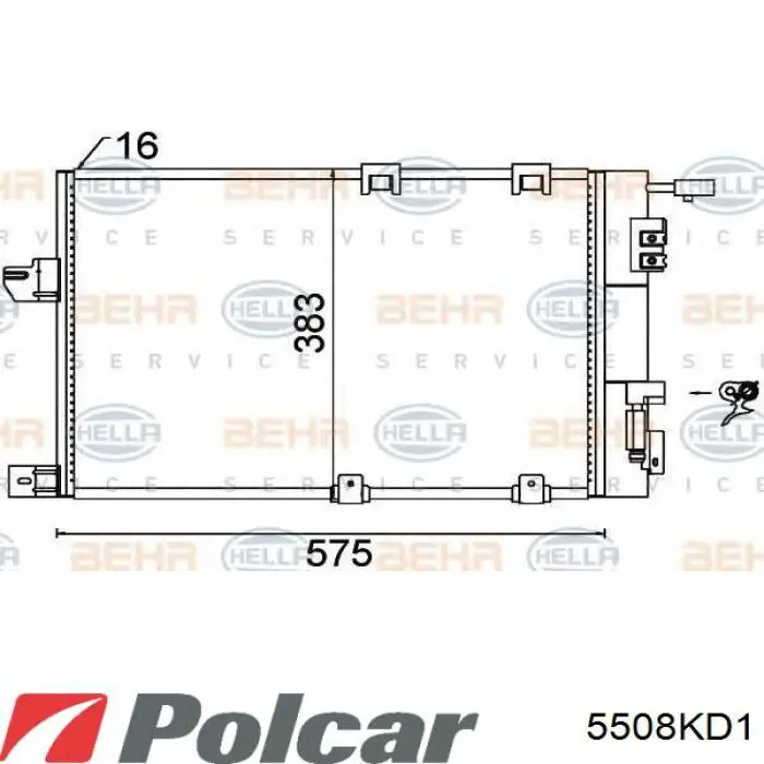 5508KD-1 Polcar receptor-secador del aire acondicionado