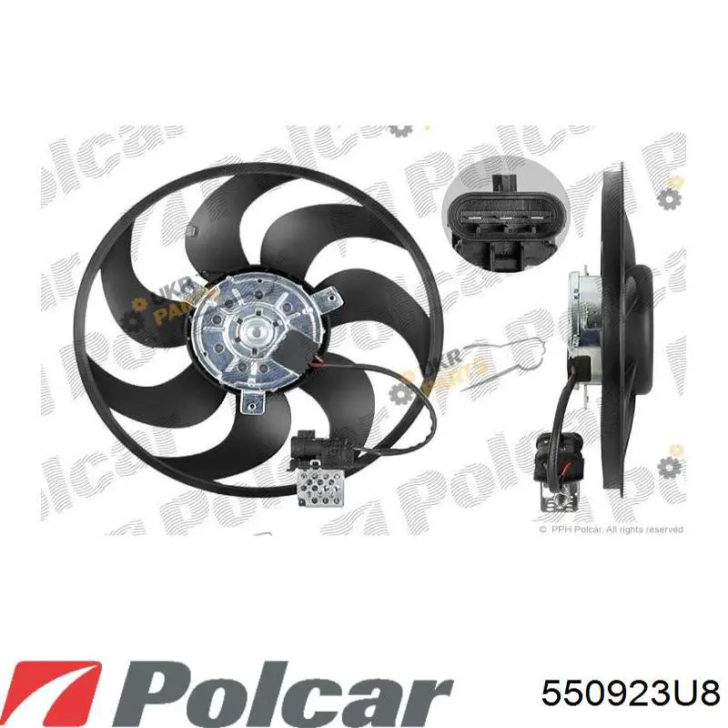 550923U8 Polcar ventilador (rodete +motor refrigeración del motor con electromotor completo)