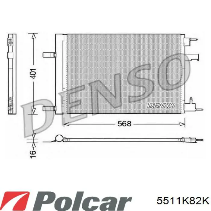 5511K82K Polcar condensador aire acondicionado