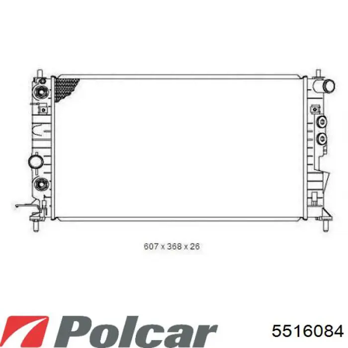 551608-4 Polcar radiador refrigeración del motor