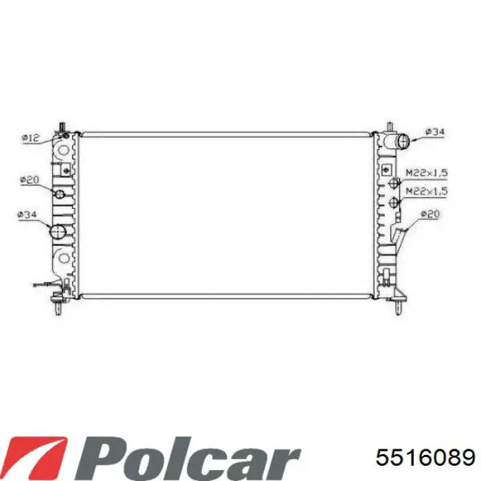 551608-9 Polcar radiador refrigeración del motor