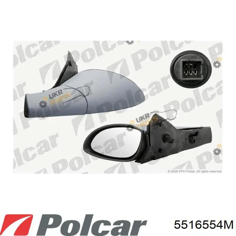 1428718 Opel cristal de espejo retrovisor exterior derecho