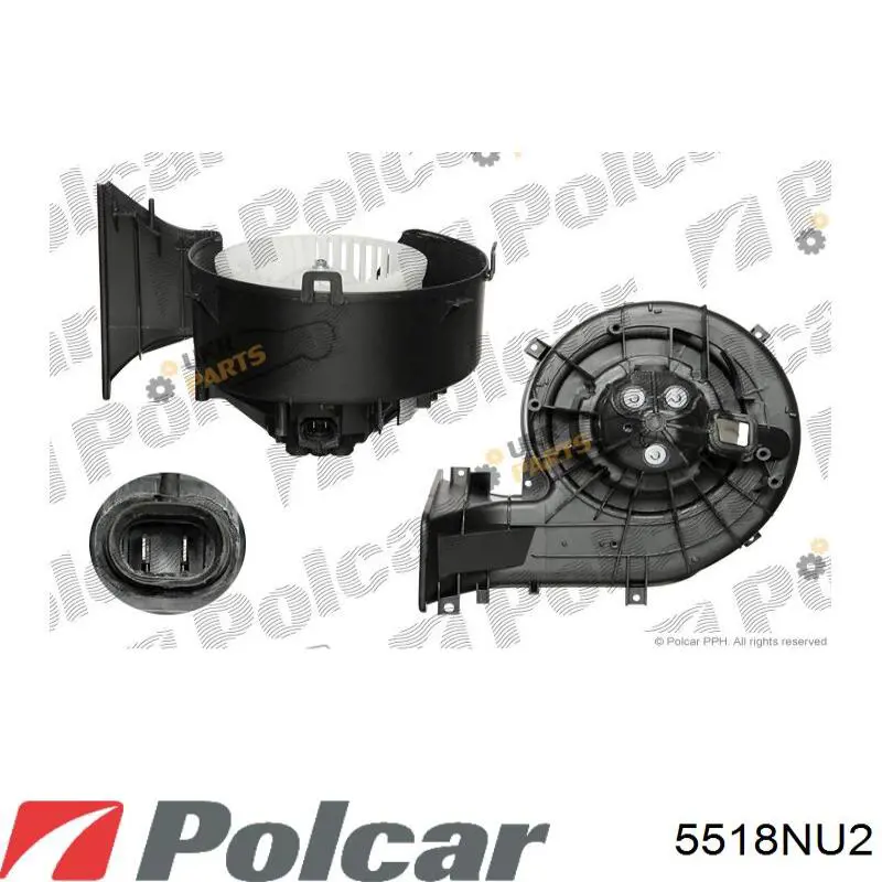 5518NU-2 Polcar motor eléctrico, ventilador habitáculo