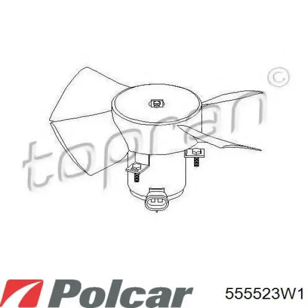 555523W1 Polcar ventilador (rodete +motor refrigeración del motor con electromotor completo)