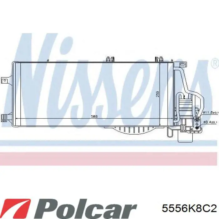 5556K8C2 Polcar condensador aire acondicionado