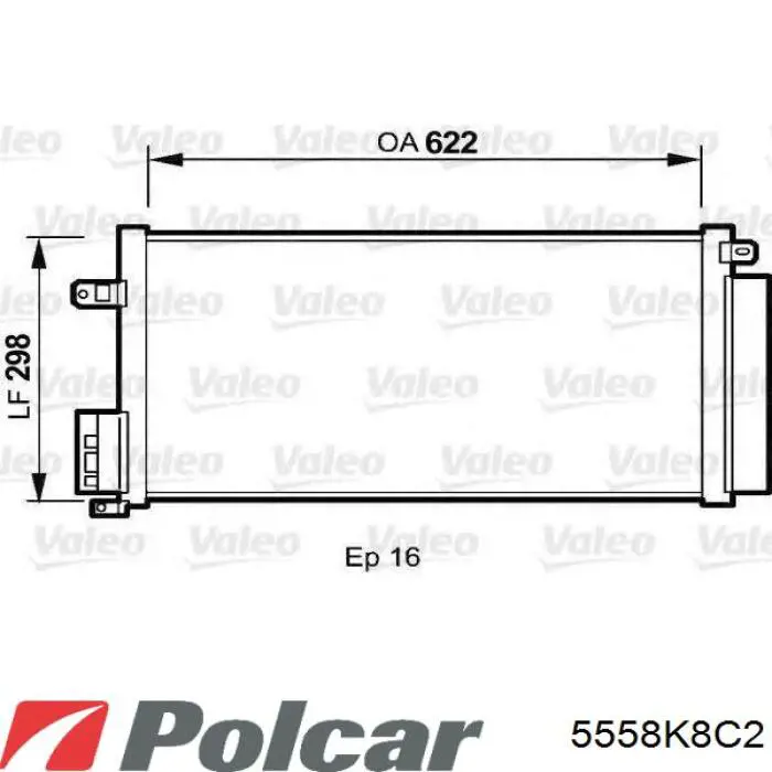 5558K8C2 Polcar condensador aire acondicionado