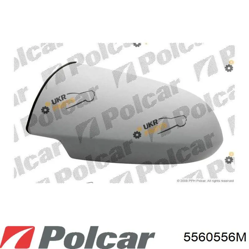 5560556M Polcar cristal de espejo retrovisor exterior derecho