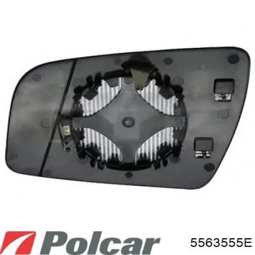 5563555E Polcar cristal de espejo retrovisor exterior derecho