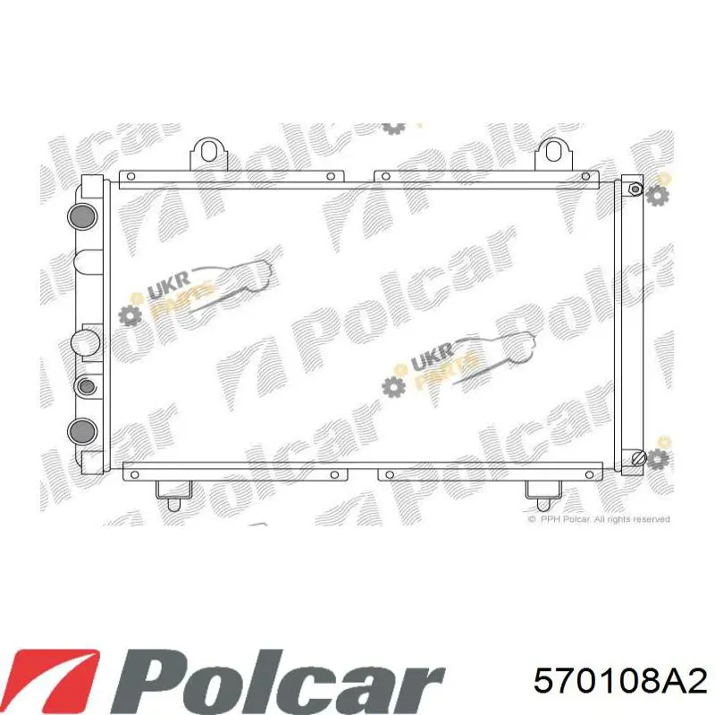 570108A2 Polcar radiador refrigeración del motor