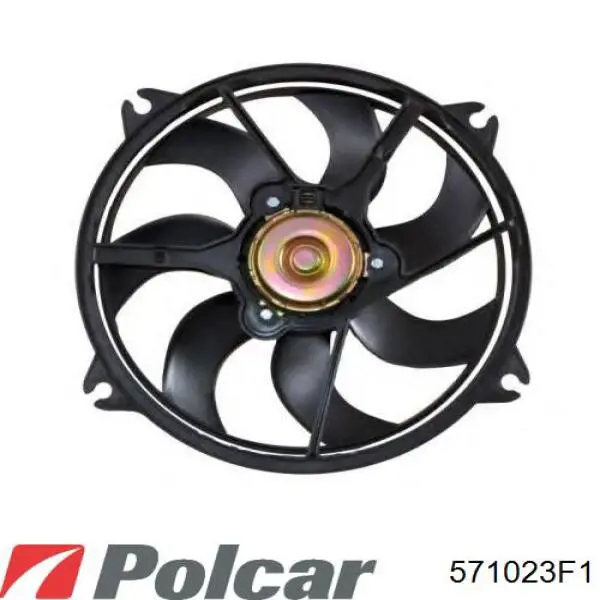 571023F1 Polcar ventilador (rodete +motor refrigeración del motor con electromotor, izquierdo)