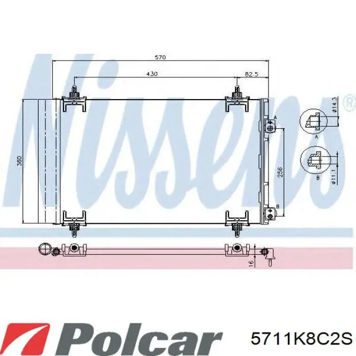 5711K8C2S Polcar condensador aire acondicionado