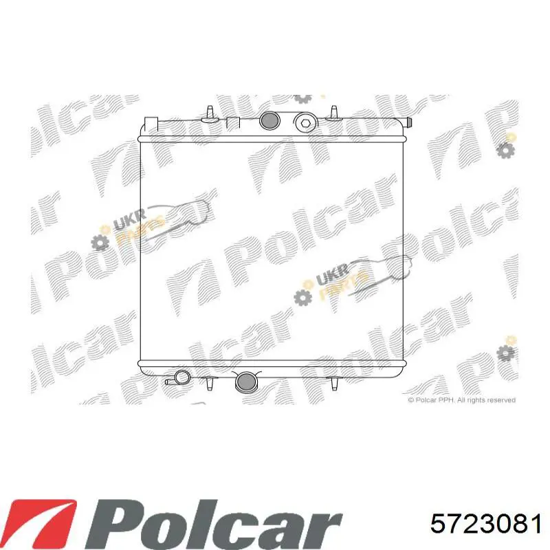 572308-1 Polcar radiador refrigeración del motor