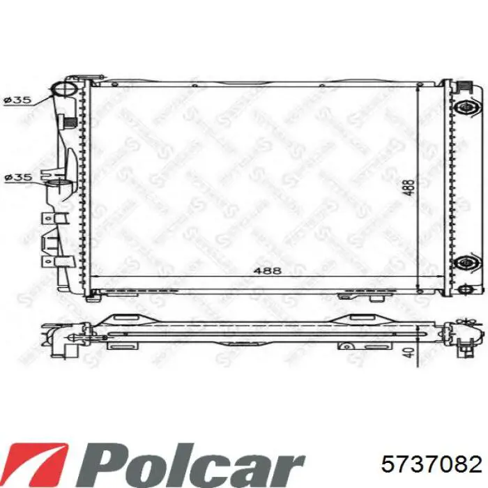 1300G2 Peugeot/Citroen radiador refrigeración del motor