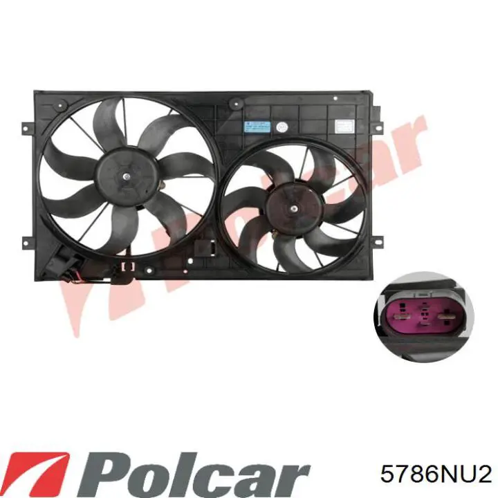 5786NU-2 Polcar motor eléctrico, ventilador habitáculo