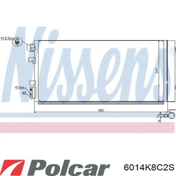 6014K8C2S Polcar condensador aire acondicionado