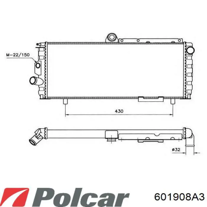 601908A3 Polcar radiador refrigeración del motor