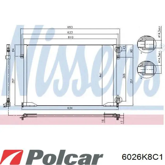 1609634580 Peugeot/Citroen condensador aire acondicionado