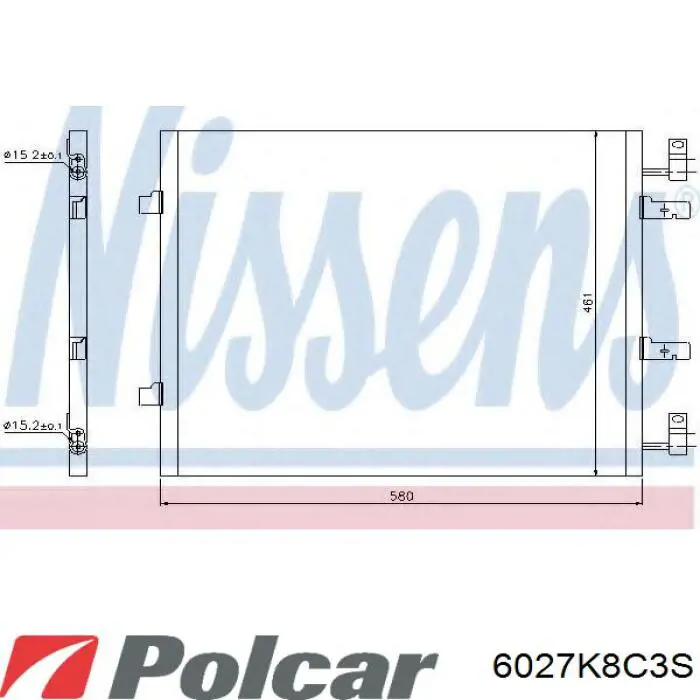 6027K8C3S Polcar condensador aire acondicionado