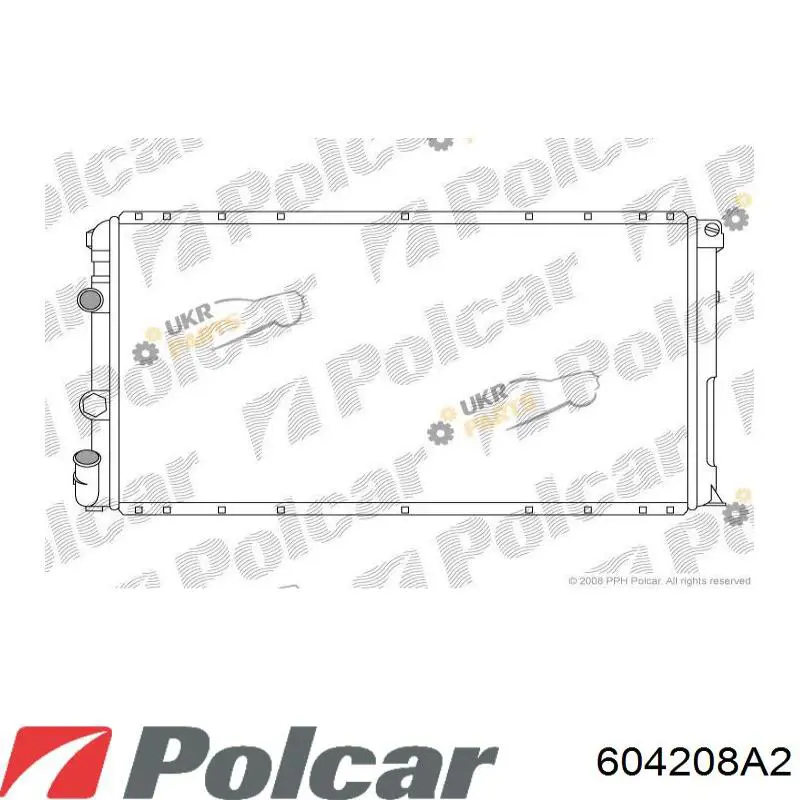 604208A2 Polcar radiador refrigeración del motor