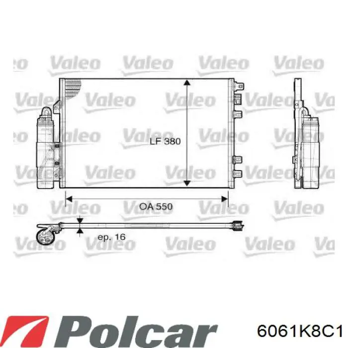 6061K8C1 Polcar condensador aire acondicionado