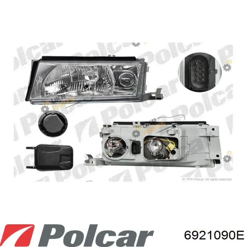 6921090E Polcar faro izquierdo