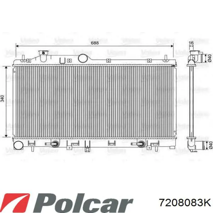 X4511AG001 Subaru radiador refrigeración del motor