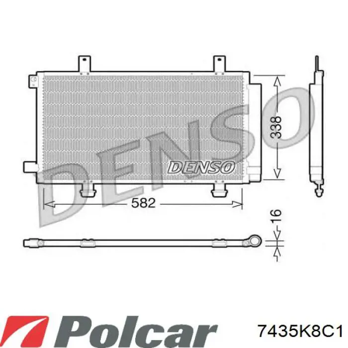 9531080J01 Fiat/Alfa/Lancia condensador aire acondicionado