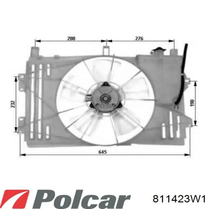 811423W1 Polcar bastidor radiador (armazón)