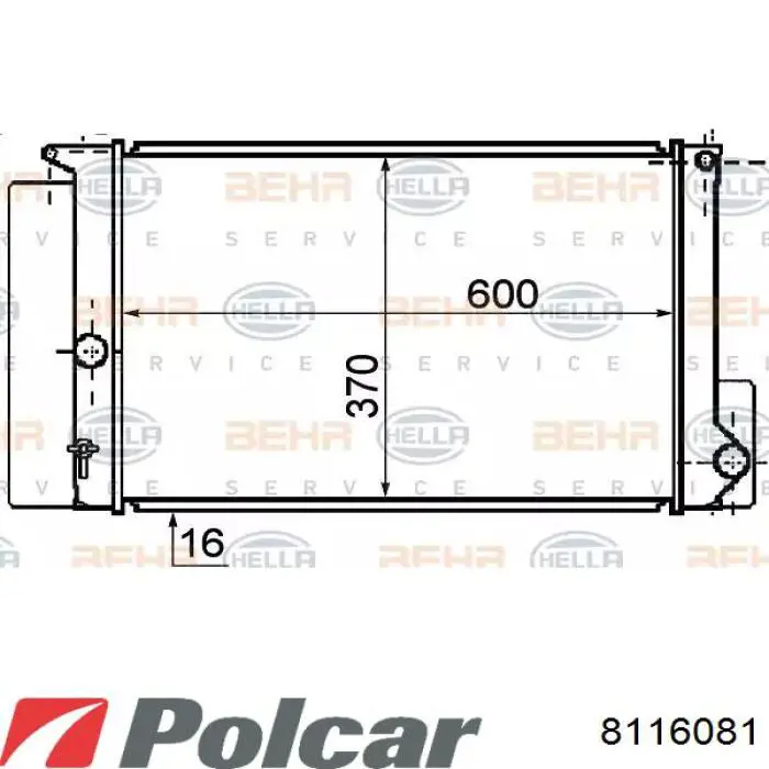 ADT398168 Blue Print radiador refrigeración del motor