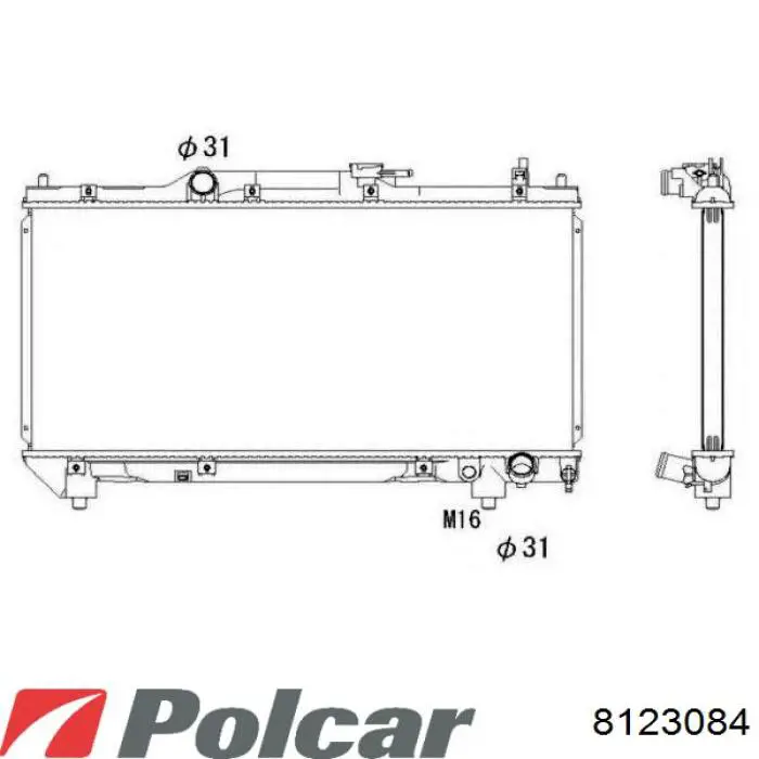 812308-4 Polcar radiador refrigeración del motor