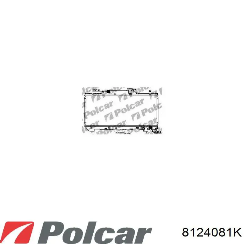 812408-1 Polcar radiador refrigeración del motor