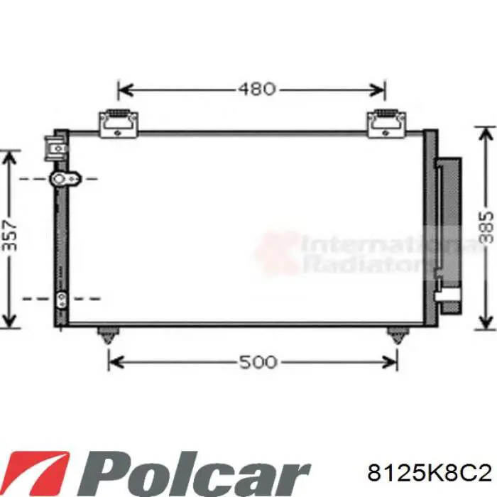 8125K8C2 Polcar condensador aire acondicionado