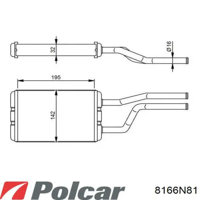  Radiador de calefacción para Toyota Hiace 4 