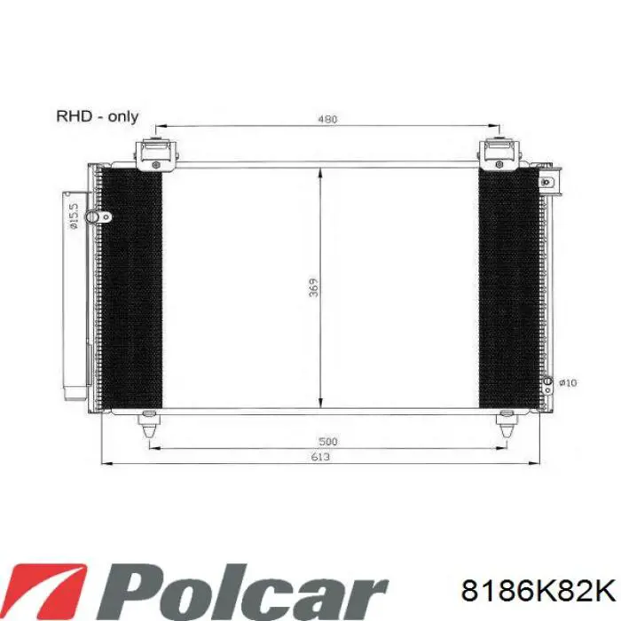 884500F100 Toyota condensador aire acondicionado