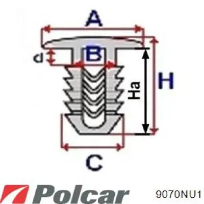 9070NU-1 Polcar motor eléctrico, ventilador habitáculo