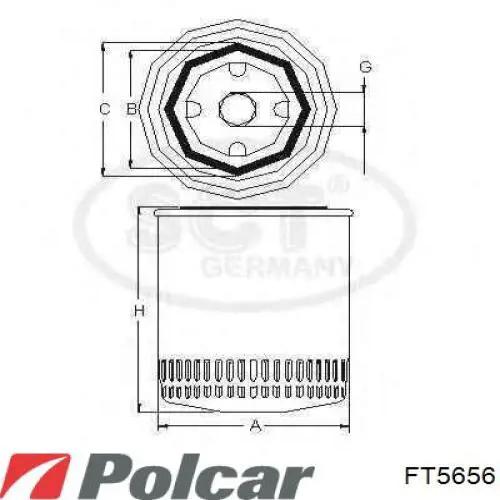 FT5656 Polcar filtro de aceite