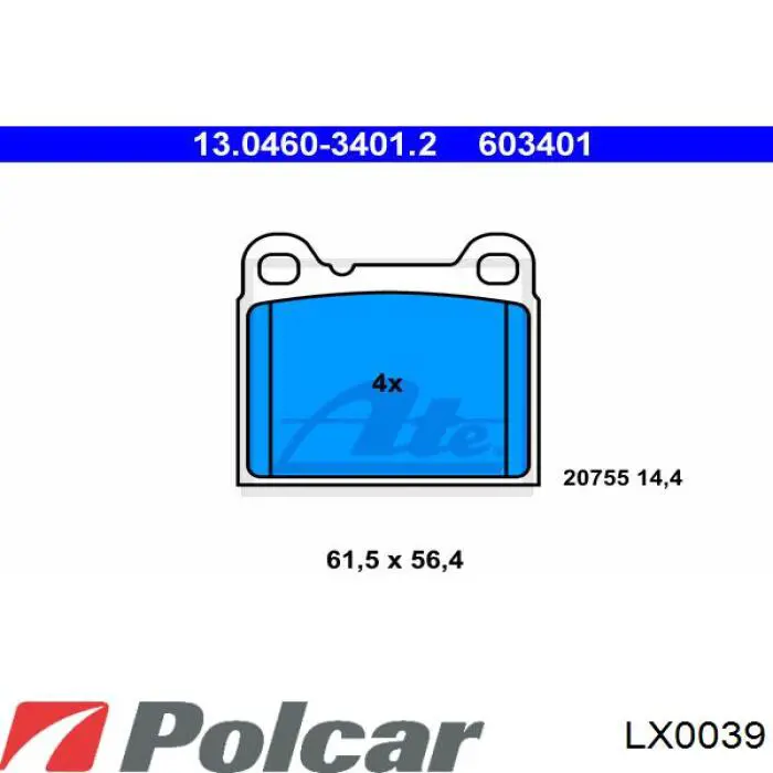 LX0039 Polcar amortiguador delantero