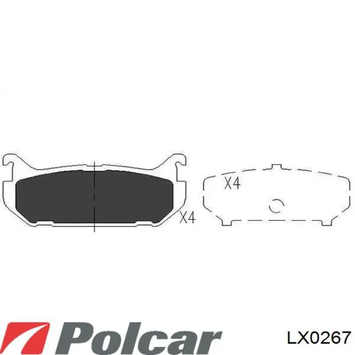 LX0267 Polcar pastillas de freno traseras