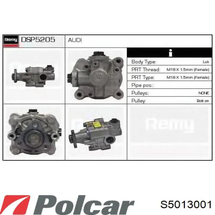 S5013001 Polcar bomba hidráulica de dirección