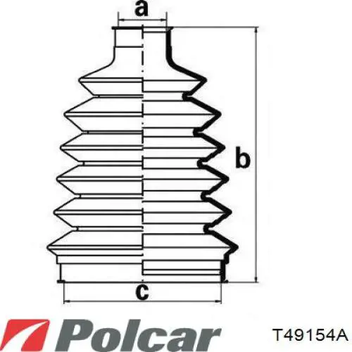 T49154A Polcar árbol de transmisión delantero derecho