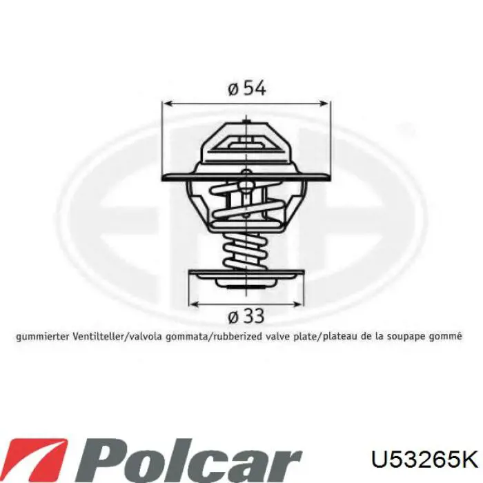 U53265K Polcar termostato, refrigerante