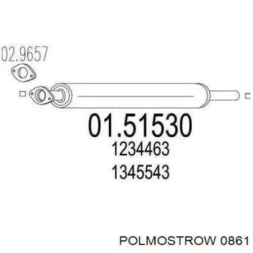 08.61 Polmostrow silenciador delantero