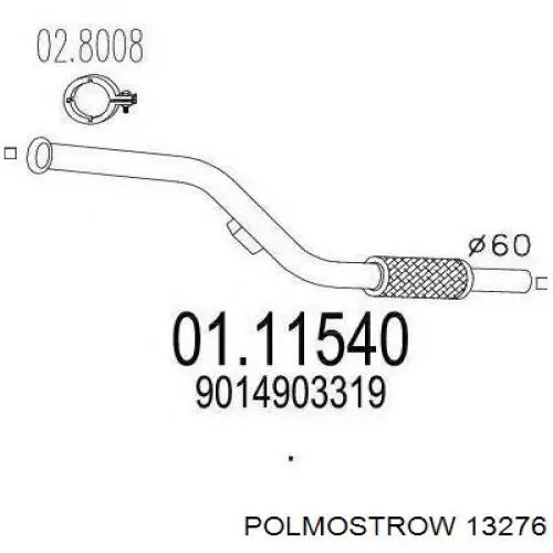 13.276 Polmostrow silenciador delantero