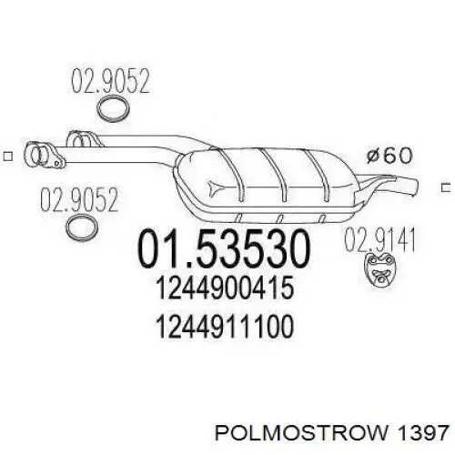 13.97 Polmostrow silenciador posterior