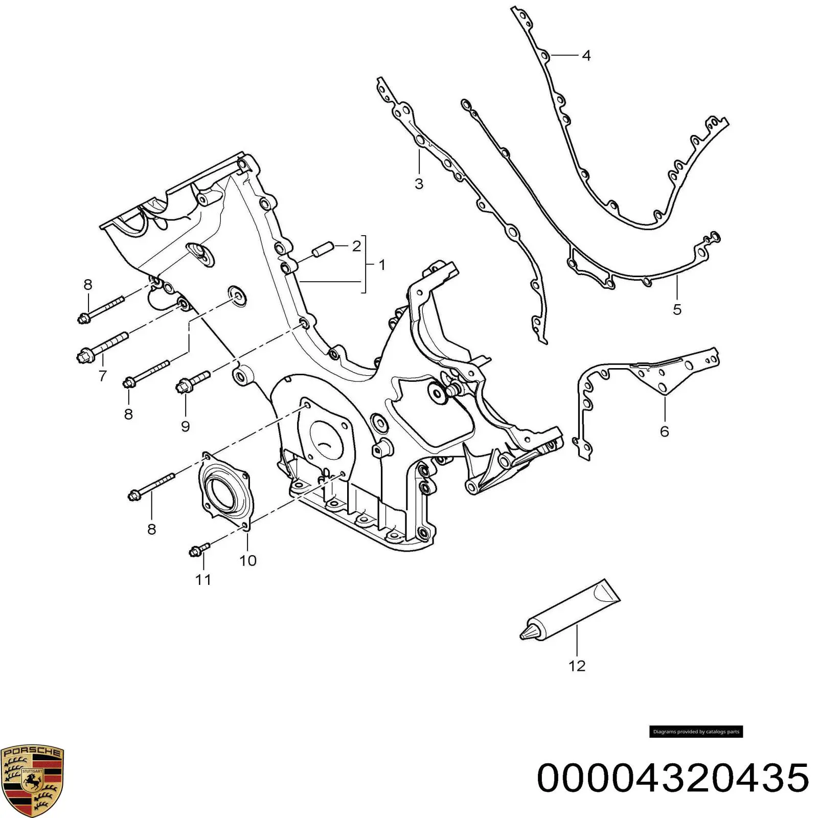 00004320435 Porsche material de estanqueidad silicona