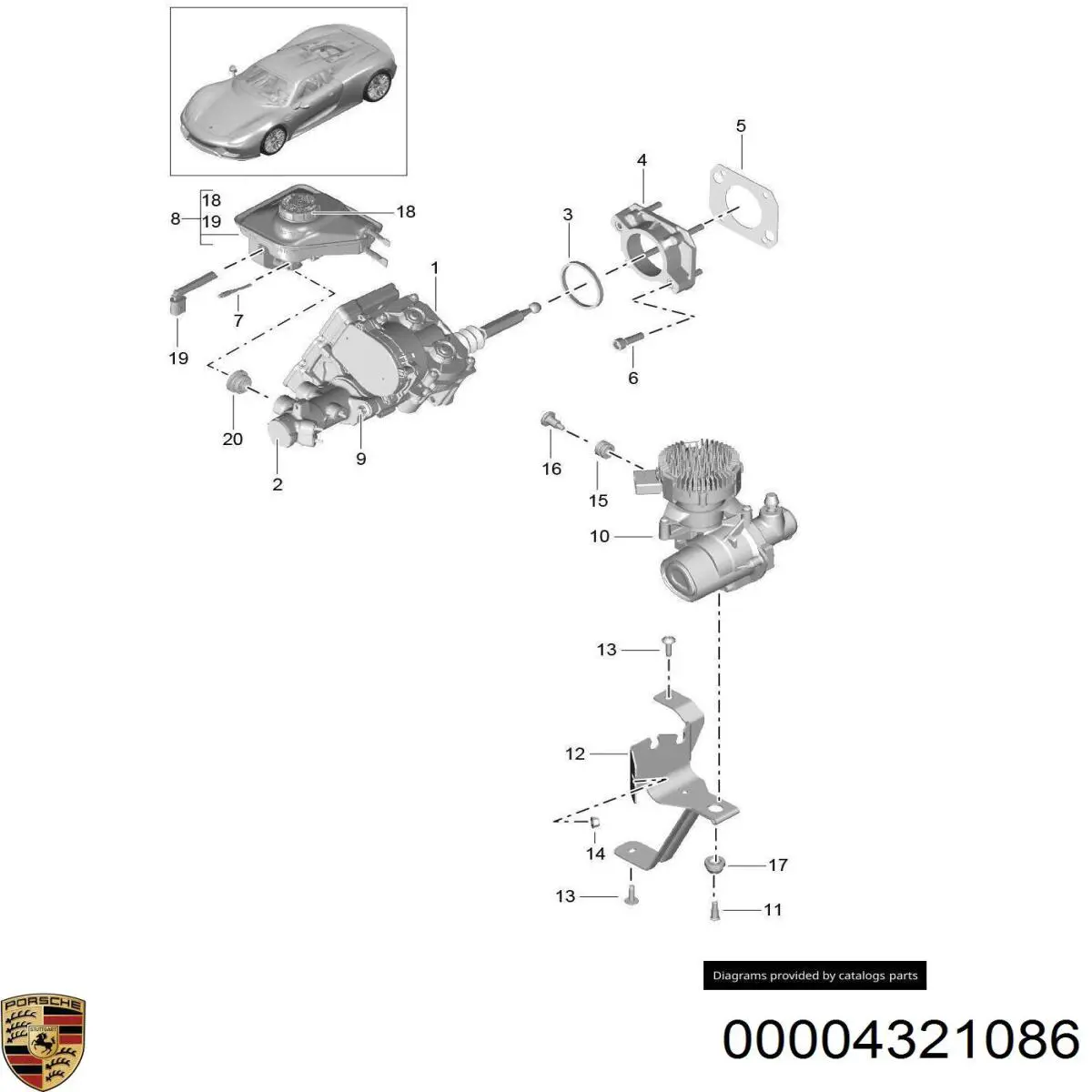 00004321086 Porsche líquido de frenos